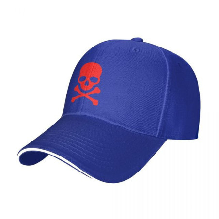 Casquette Tête de Mort Skull Rouge Couleur Bleu