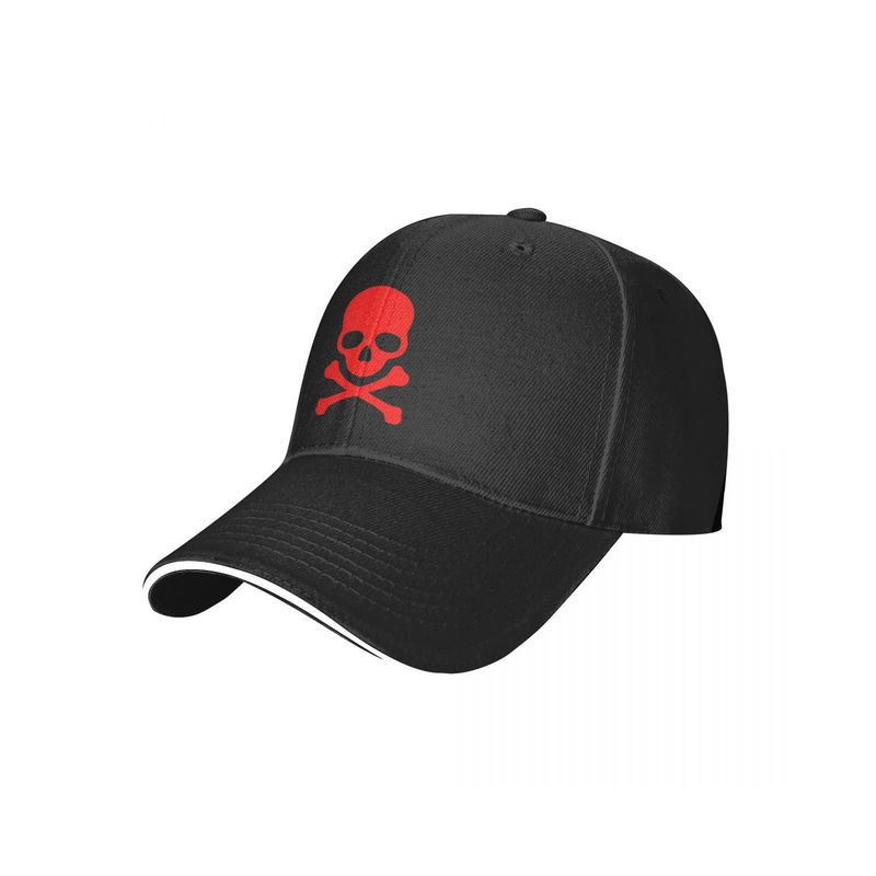 Casquette Tête de Mort Skull Rouge Couleur Noir