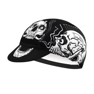 détails Casquette tête de mort cyclisme