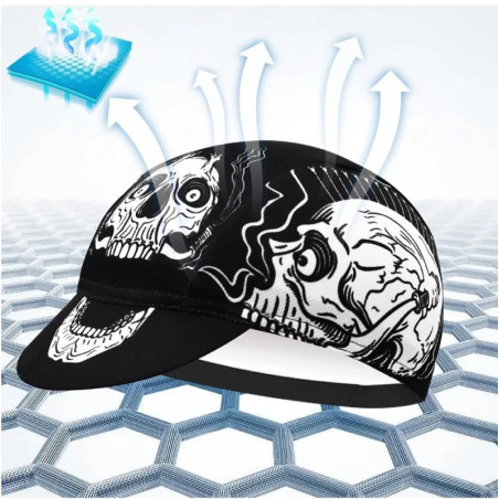 Détails Techniques Casquette de Cyclisme Tête de Mort