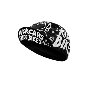 Casquette de Cyclisme Fuck Cars Ride Bikes - couleur noir