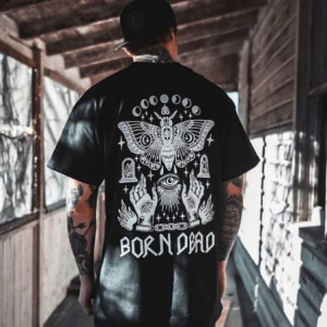 T-shirt Gothique "Born Dead" Couleur Noir