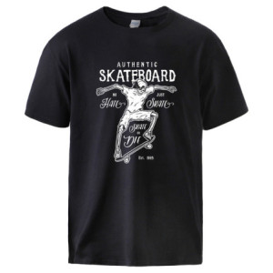 T-shirt Tête de Mort Skate Or Die Couleur Noir