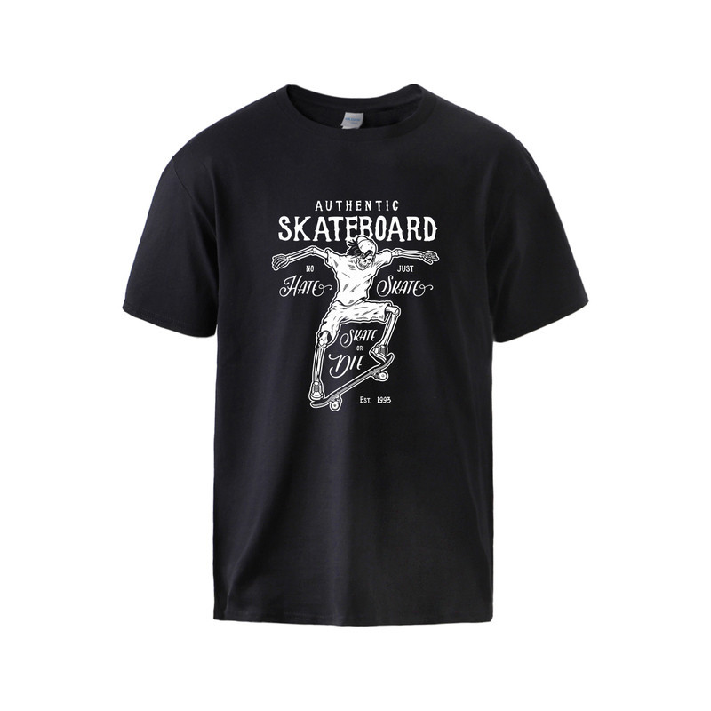 T-shirt Tête de Mort Skate Or Die Couleur Noir