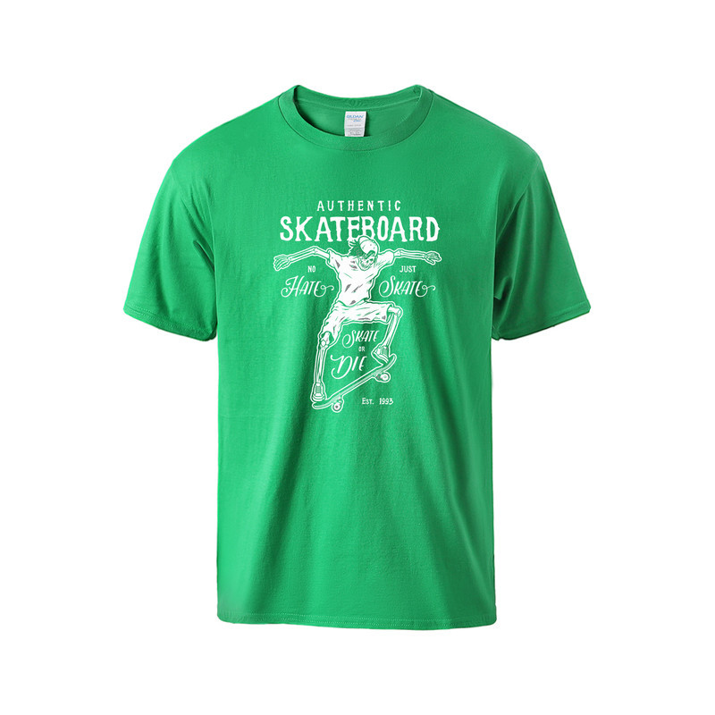 T-shirt Tête de Mort Skate Or Die Couleur Vert