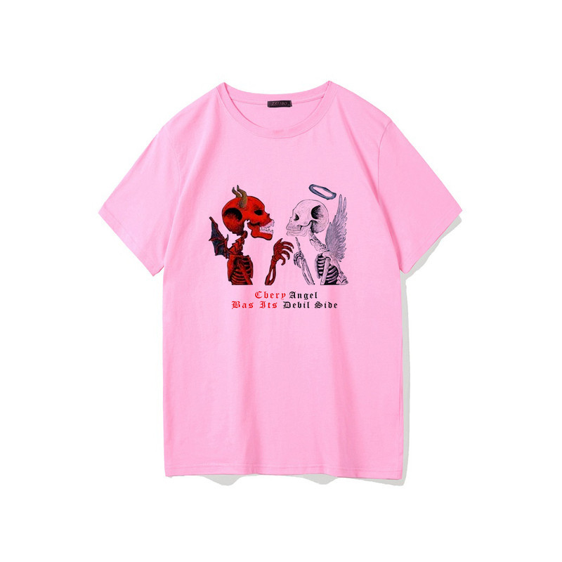 T-shirt "Dual Nature" - Ange et Démon Couleur Rose