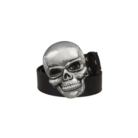 Ceinture Tête de Mort Gros Crâne - couleur noir