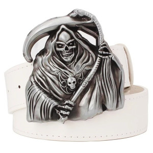 Ceinture Skull de la Faucheuse - couleur Blanc