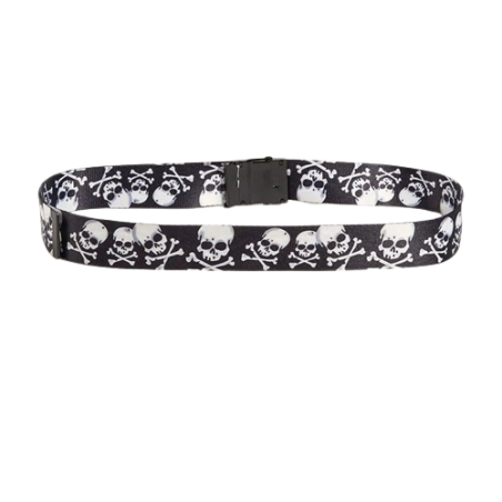 Vue arrière Ceinture Tête de Mort - Accessoire Punk Incontournable