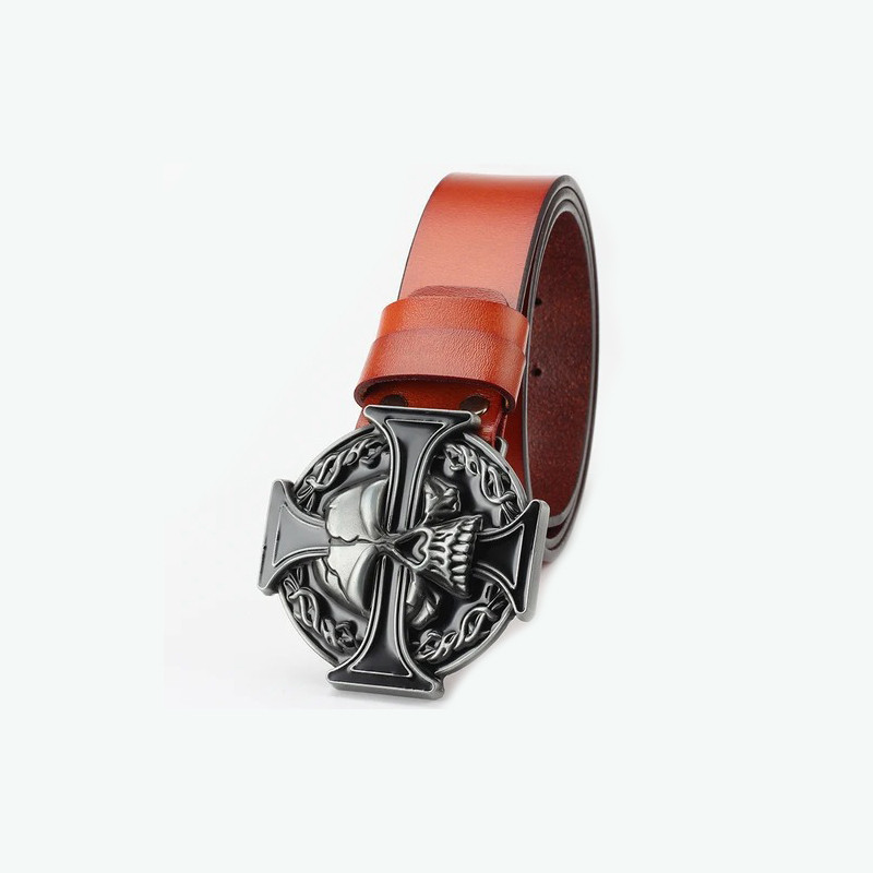 Ceinture avec Boucle "Croix de Fer Tête de Mort" - Model 3