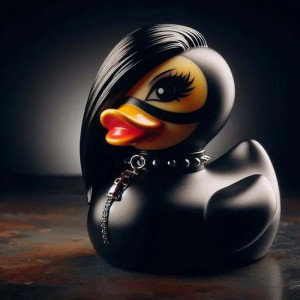 Figurine de Canard Gothique Canard Maîtresse BDSM