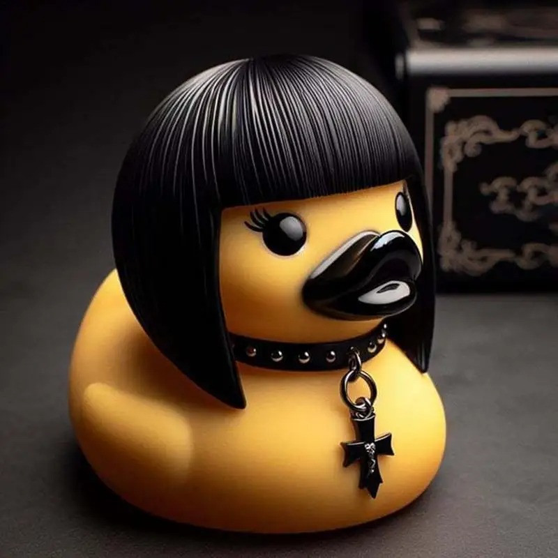 Figurine de Canard Gothique Canard Femme Goth