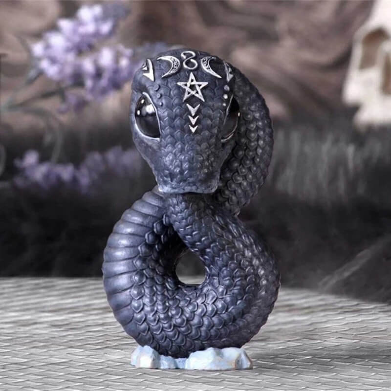 Figurine Gothique Sorcellerie Serpent Noir