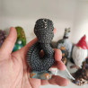 Vue Face Figurine Gothique Sorcellerie Serpent Noir