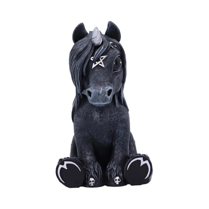 Figurine Gothique Sorcellerie Unicorne Licorne Noir