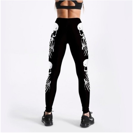 Vue arrière du Legging Tête de Mort Squelette