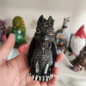 Vue Face Figurine Gothique Sorcellerie Griffon Grype Noir