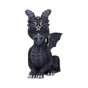 Vue complète de la Figurine Gothique Sorcellerie Dragon Noir