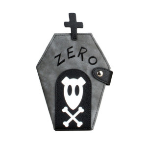 Portefeuille Cercueil "Zero" à Motif Tête de Mort et Croix