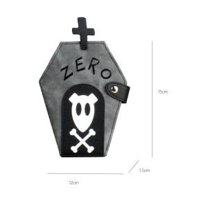 Portefeuille Cercueil Zero à Motif Tête de Mort et Croix