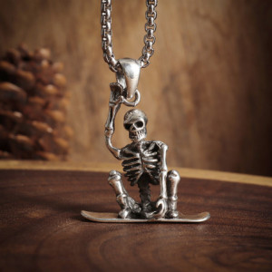 Détails Pendentif Tête de Mort Squelette Skater