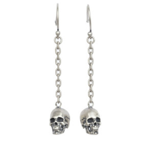 Détails Boucles d'oreilles Pendantes Tête de Mort Vintage