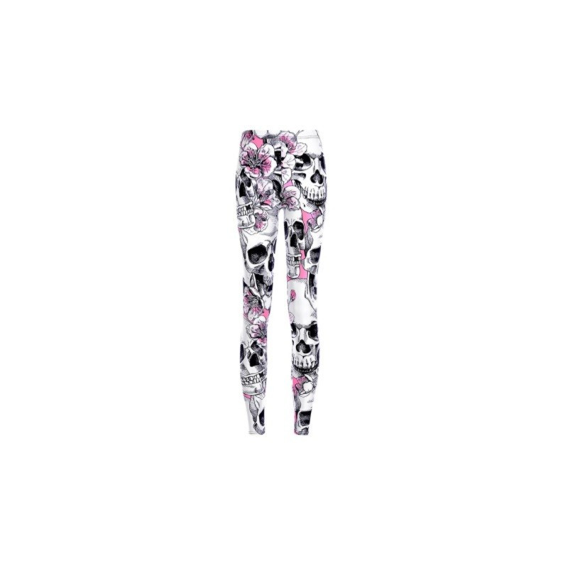 Legging Crâne Fleuri