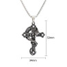 Pendentif Collier Tête de Mort Dragon Gothique