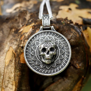 Pendentif Collier Tête de Mort "All-Seeing Skull"