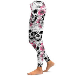 Détails Legging Crâne Fleuri