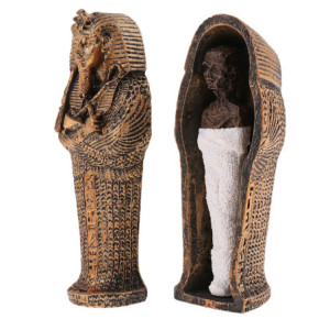 Figurine Sarcophage de Pharaon avec Momie - 2 versions