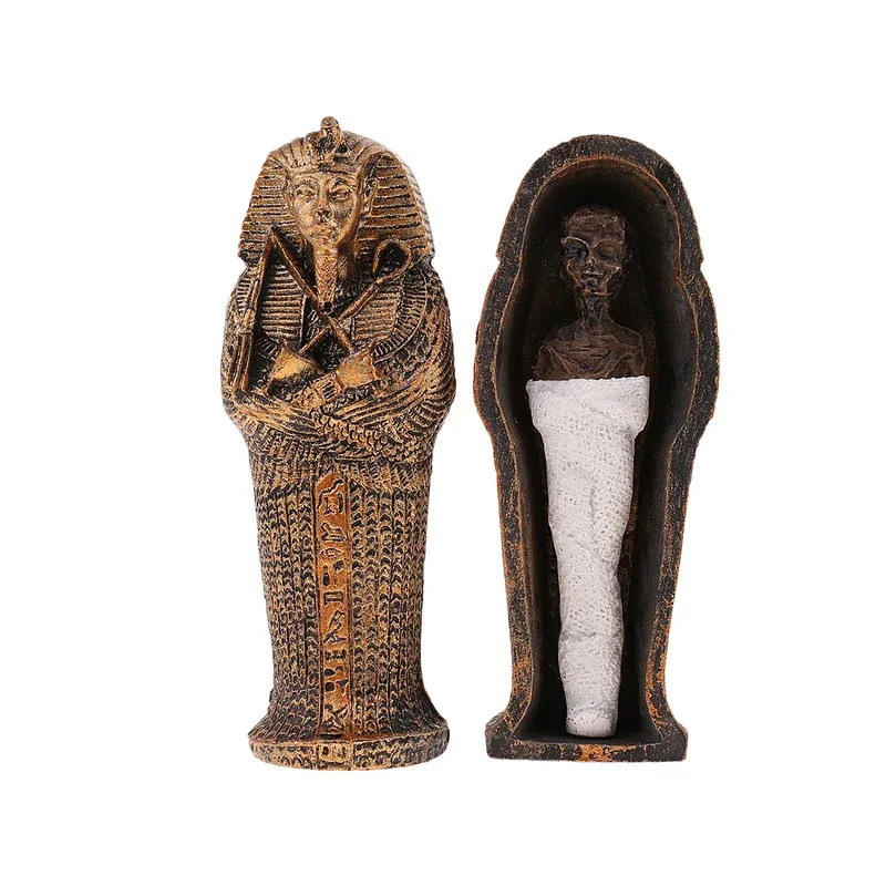 Figurine Sarcophage de Pharaon avec Momie - Modèle 2