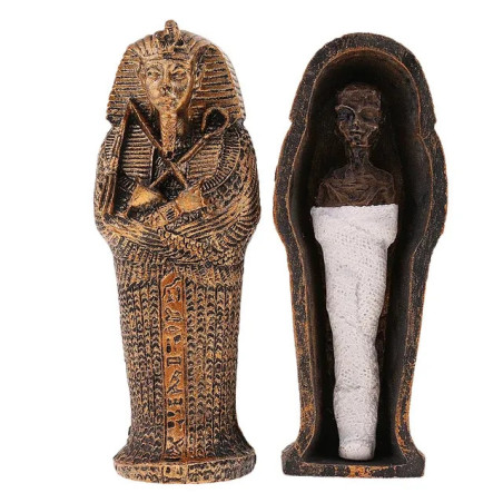 Figurine Sarcophage de Pharaon avec Momie - Modèle 2