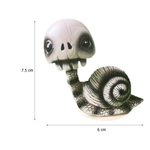 Dimensions Figurine Résine Escargot Crâne