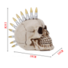 Dimensions du Crâne Punk Mohawk Crète en Balles