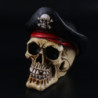 Tête de Mort Capitain Pirate en Résine - Décoration Thématique Unique