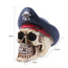 Dimensions Tête de Mort en Résine Skull Tête Capitain Pirate