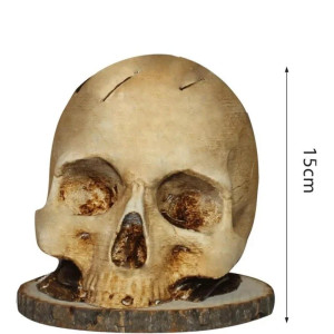 Dimensions Tête de Mort en Résine Porte-Couteau pour Cuisine