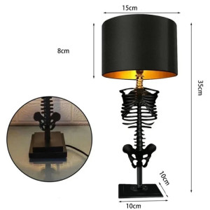 Dimension de la Lampe de Salon Tête de Mort Corps Squelette