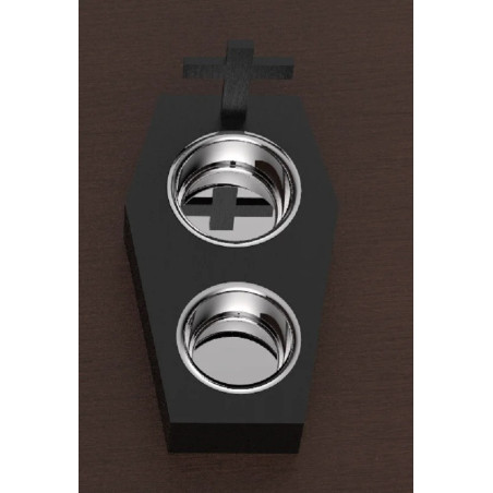 Gamelle Gothique Double pour Animaux de Compagnie avec Motif Croix - Modèle 2
