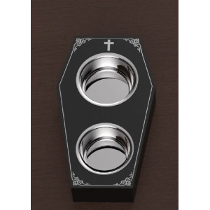 Gamelle Gothique Double pour Animaux de Compagnie avec Motif Croix - Modèle 3