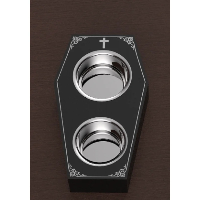 Gamelle Gothique Double pour Animaux de Compagnie avec Motif Croix - Modèle 3