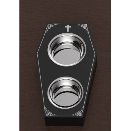 Gamelle Gothique Double pour Animaux de Compagnie avec Motif Croix - Modèle 3