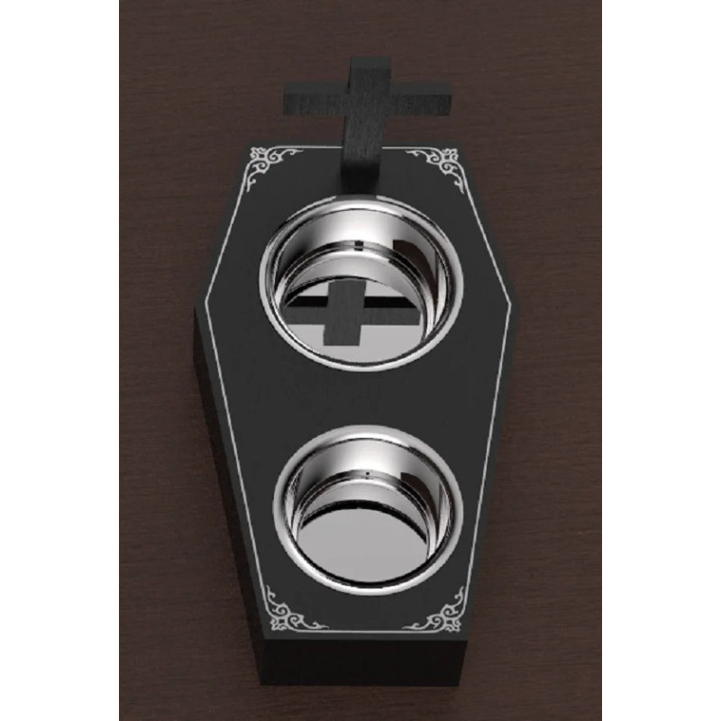 Gamelle Gothique Double pour Animaux de Compagnie avec Motif Croix - Modèle 4