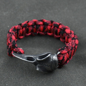 Bracelet Viking Corbeaux d'Odin Hugin et Munin Acier Inoxydable Modèle 3