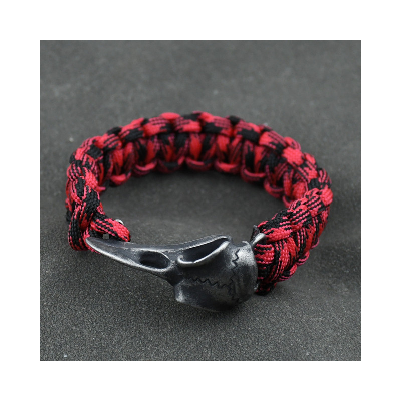 Bracelet Viking Corbeaux d'Odin Hugin et Munin Acier Inoxydable Modèle 3