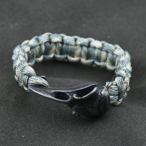 Bracelet Viking Corbeaux d'Odin Hugin et Munin Acier Inoxydable Modèle 4