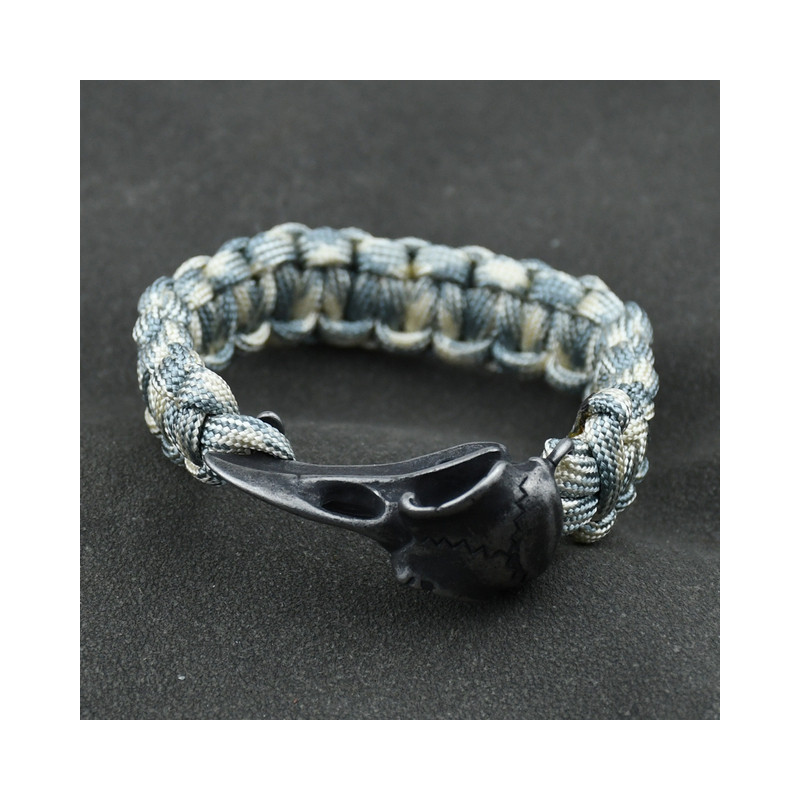 Bracelet Viking Corbeaux d'Odin Hugin et Munin Acier Inoxydable Modèle 4