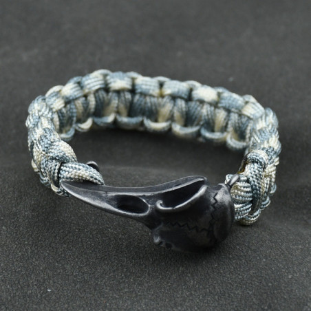 Bracelet Viking Corbeaux d'Odin Hugin et Munin Acier Inoxydable Modèle 4
