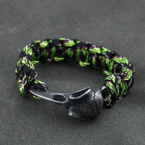 Bracelet Viking Corbeaux d'Odin Hugin et Munin Acier Inoxydable Modèle 2